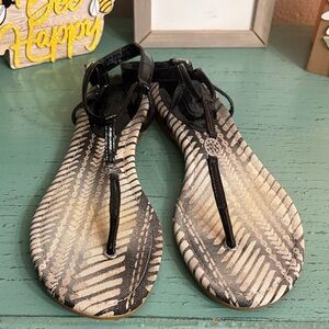 Stylish Black and Tan Women's Sandals